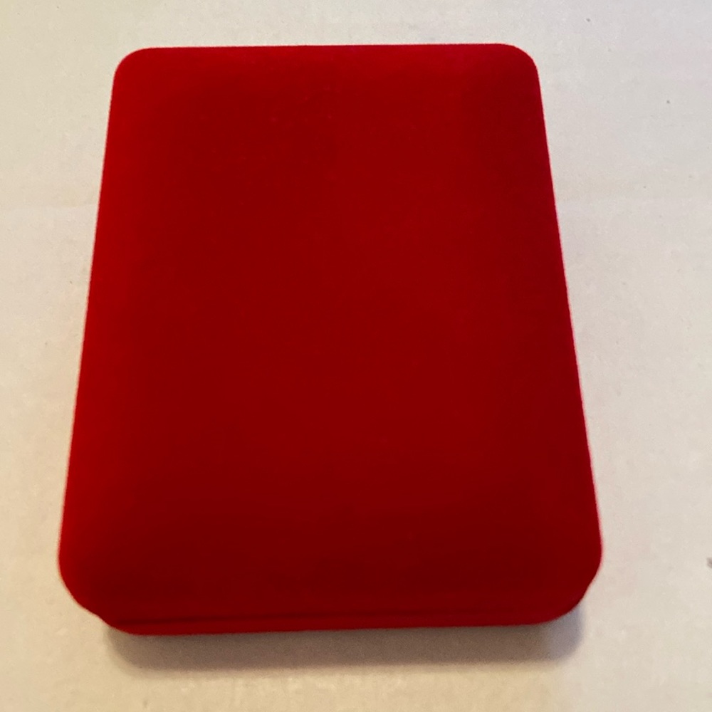 Vintage Red Velvet Jewelry Box